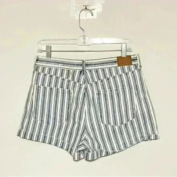 American Eagle Blue White Faded Stripes Shorts - Picture 1 of 11